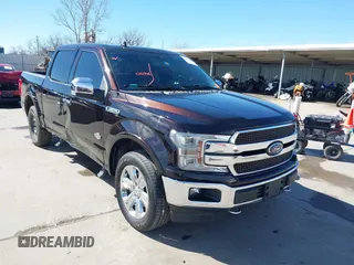 2018 Ford F-150 XL with VIN 1FTEW1E53JFE67555, listed as a IAAI auction lot 41653137 with 122,886 mi miles. Bid and sale history available at carsss.com. Image 1.