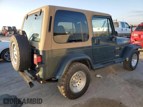 1995 Jeep Wrangler Sahara with VIN 1J4FY49S4SP268925, listed as a Copart auction lot 83487654 with 158,364 mi miles and Clean Title. Bid and sale history available at carsss.com. Image 3.