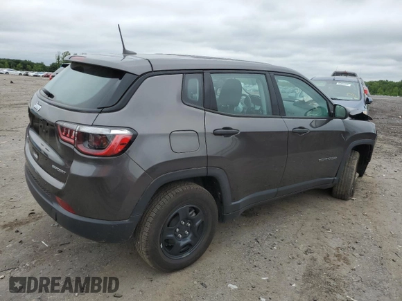 2021 Jeep Compass Sport z VIN 3C4NJDAB9MT521057, wystawiony jako Copart lot #58855775 z przebiegiem 37 135 mil mil oraz Szkoda całkowita • Salvage title. Historia ofert i sprzedaży dostępna na DreamBid. Obrazek 3.