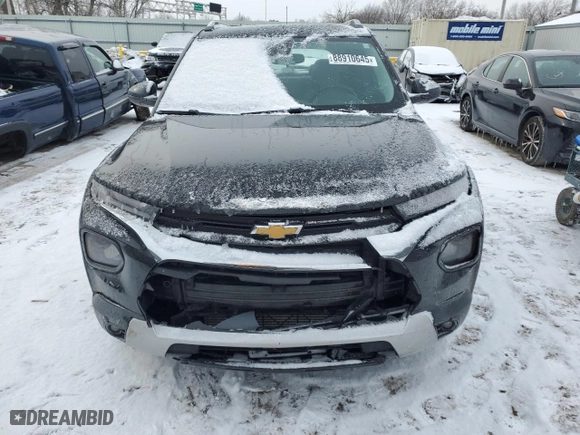 2021 Chevrolet TrailBlazer LT with VIN KL79MPS2XMB154922, listed as a Copart auction lot 88910645 with 58,063 mi miles and Salvage Title. Bid and sale history available at carsss.com. Image 5.