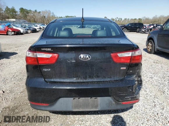 2017 Kia Rio LX with VIN KNADM4A31H6061904, listed as a Copart auction lot 49607505 with 95,385 mi miles and Salvage Title. Bid and sale history available at carsss.com. Image 6.
