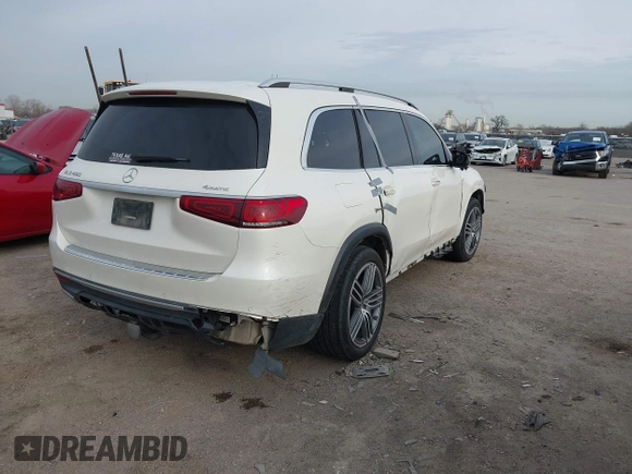 2020 Mercedes-Benz GLS with VIN 4JGFF5KE8LA050072, listed as a IAAI auction lot 41689696 with 66,877 mi miles. Bid and sale history available at carsss.com. Image 4.