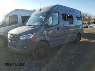 2023 Mercedes-Benz Sprinter with VIN W1Y4NBHY9PT139900, listed as a Copart auction lot 89382725 with 2,836 mi miles and Salvage Title. Bid and sale history available at DreamBid. Image 1.