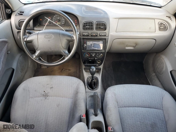 2002 Kia Rio with VIN KNADC123726182945, listed as a Copart auction lot 47737955 with 19,622 mi miles and Salvage Title. Bid and sale history available at carsss.com. Image 8.