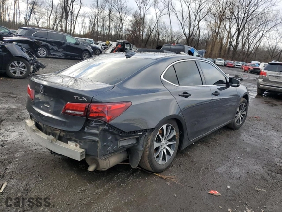 2016 Acura TLX with VIN 19UUB1F30GA001402, listed as a Copart auction lot 86968184 with 99,126 mi miles and Salvage Title. Bid and sale history available at carsss.com. Image 3.