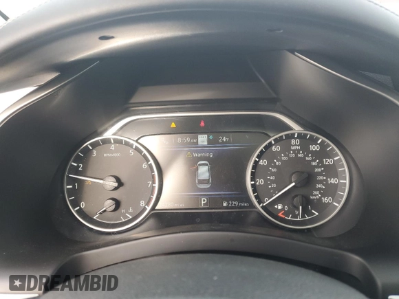 2019 Nissan Murano SL with VIN 5N1AZ2MS6KN116807, listed as a Copart auction lot 45186695 with 24,280 mi miles and Salvage Title. Bid and sale history available at DreamBid. Image 9.