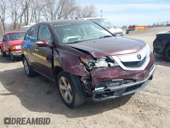 2010 Acura MDX Technology Pkg with VIN 2HNYD2H65AH505244, listed as a IAAI auction lot 41816959 with 139,807 mi miles. Bid and sale history available at carsss.com. Image 6.