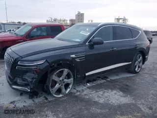 2021 Genesis GV80 with VIN KMUHBDSB9MU071244, listed as a Copart auction lot 88469095 with 85,355 mi miles and Salvage Title. Bid and sale history available at carsss.com. Image 1.