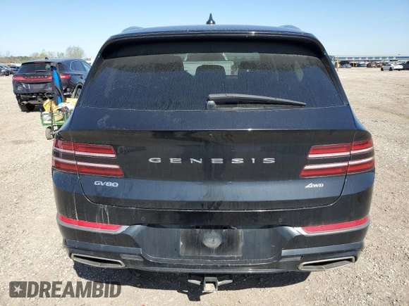 2022 Genesis GV80 z VIN KMUHBDSB7NU091218, wystawiony jako Copart lot #48582425 z przebiegiem 32 495 mil mil oraz Szkoda całkowita • Salvage title. Historia ofert i sprzedaży dostępna na DreamBid. Obrazek 6.