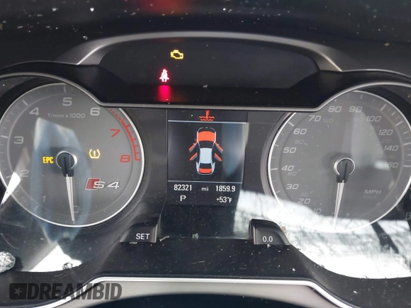 2015 Audi S4 Premium Plus with VIN WAUBGAFLXFA057138, listed as a IAAI auction lot 41191727 with 83,000 mi miles. Bid and sale history available at carsss.com. Image 7.