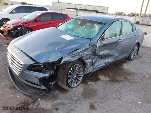 2016 Hyundai Genesis 3.8L with VIN KMHGN4JE2GU138204, listed as a IAAI auction lot 41241987 with 1 mi miles. Bid and sale history available at carsss.com. Image 18.