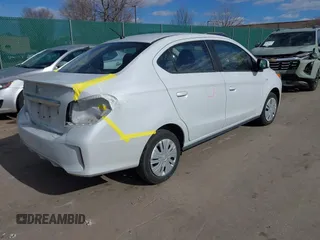 2021 Mitsubishi Mirage G4 ES with VIN ML32FUFJXMHF03367, listed as a IAAI auction lot 41689389 with 19,898 mi miles. Bid and sale history available at carsss.com. Image 4.