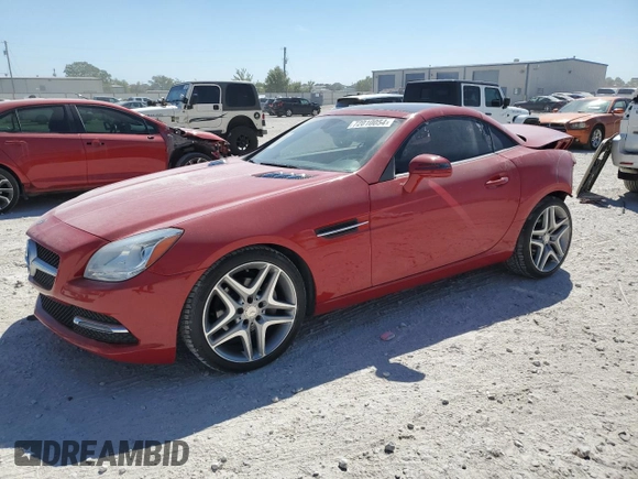 2014 Mercedes-Benz SLK-Class SLK 250 with VIN WDDPK4HA5EF085604, listed as a Copart auction lot 72010054 with 55,360 mi miles and Salvage Title. Bid and sale history available at carsss.com. Image 1.