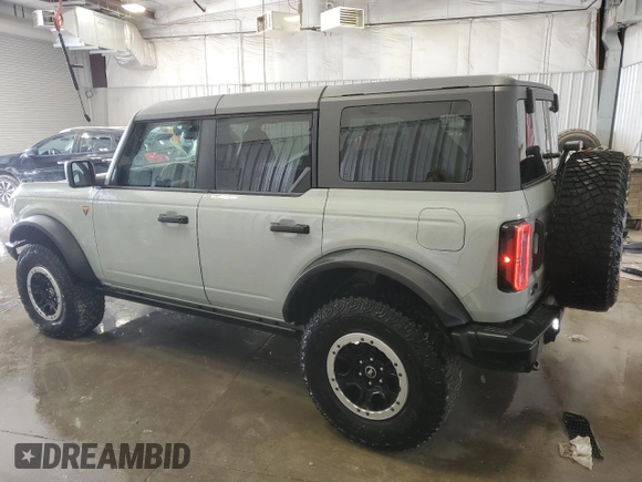2024 Ford Bronco Badlands with VIN 1FMEE9BP5RLA70638, listed as a Copart auction lot 57488895 with 20,310 mi miles and Salvage title. Bid and sale history available at DreamBid. Image 2.