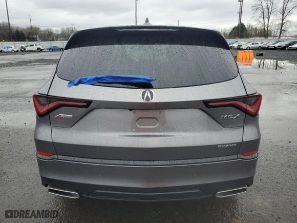 2022 Acura MDX w/A-Spec Package with VIN 5J8YE1H01NL031697, listed as a Copart auction lot 48765555 with 25,735 mi miles and Salvage Title. Bid and sale history available at carsss.com. Image 6.