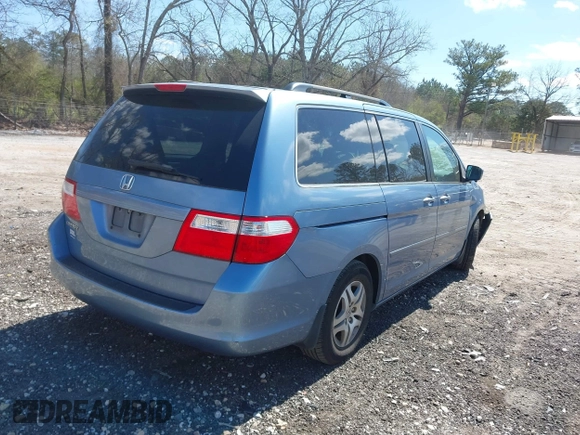 2007 Honda Odyssey EX-L with VIN 5FNRL38777B031517, listed as a IAAI auction lot 41850635 with 287,941 mi miles. Bid and sale history available at carsss.com. Image 4.