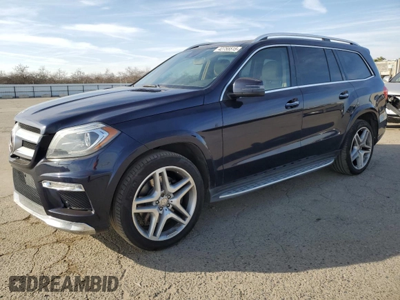 2013 Mercedes-Benz GL-Class GL 550 with VIN 4JGDF7DE5DA165391, listed as a Copart auction lot 42755515 with 153,241 mi miles and Salvage Title. Bid and sale history available at carsss.com. Image 1.