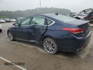 2019 Genesis G80 3.8L z VIN KMTFN4JE8KU328020, wystawiony jako Copart lot #58750905 z przebiegiem 72 415 mil mil oraz Szkoda całkowita • Salvage title. Historia ofert i sprzedaży dostępna na DreamBid. Obrazek 2.