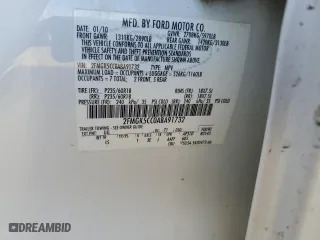 2010 Ford Flex SEL with VIN 2FMGK5CC0ABA91732, listed as a Copart auction lot 46924885 with 218,177 mi miles and Salvage Title. Bid and sale history available at carsss.com. Image 13.
