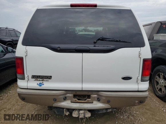 2005 Ford Excursion Eddie Bauer z VIN 1FMNU44L25ED41086, wystawiony jako Copart lot #69583364 z przebiegiem 306 764 mil mil oraz Czysty tytuł • Clean title. Historia ofert i sprzedaży dostępna na DreamBid. Obrazek 6.