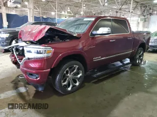 2020 Ram 1500 Limited with VIN 1C6SRFHT5LN136266, listed as a Copart auction lot 48322645 with 61,249 mi miles and Salvage Title. Bid and sale history available at carsss.com. Image 1.