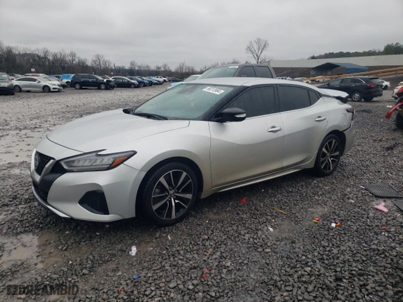 2022 Nissan Maxima SV with VIN 1N4AA6CV3NC504033, listed as a Copart auction lot 86013984 with 66,948 mi miles and Salvage Title. Bid and sale history available at carsss.com. Image 1.