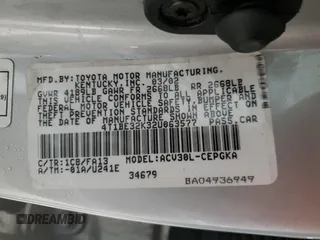2002 Toyota Camry LE z VIN 4T1BE32K32U063577, wystawiony jako Copart lot #58782185 z przebiegiem 243 589 mil mil oraz Szkoda całkowita • Salvage title. Historia ofert i sprzedaży dostępna na DreamBid. Obrazek 12.