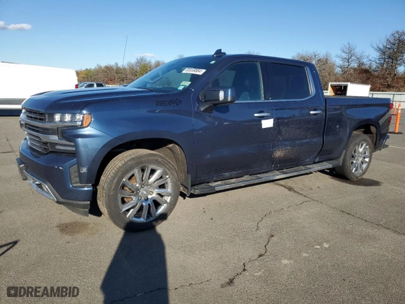 2022 Chevrolet Silverado 1500 LTD High Country with VIN 1GCUYHEL8NZ195960, listed as a Copart auction lot 85559884 with 54,739 mi miles and Salvage Title. Bid and sale history available at carsss.com. Image 1.