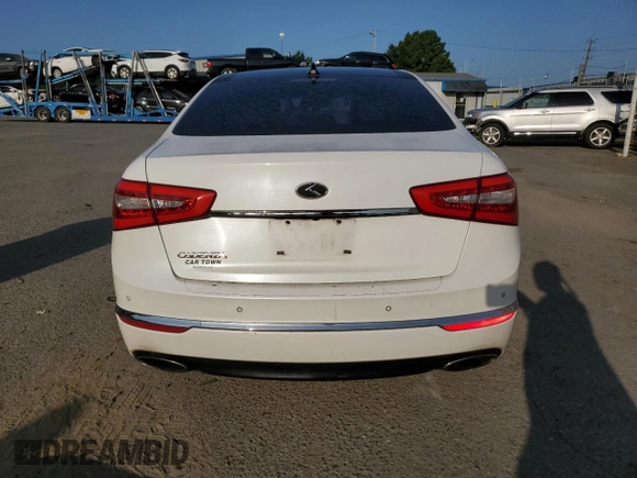 2014 Kia Cadenza Premium with VIN KNALN4D76E5139862, listed as a Copart auction lot 64353874 with 168,082 mi miles and Salvage Title. Bid and sale history available at carsss.com. Image 6.