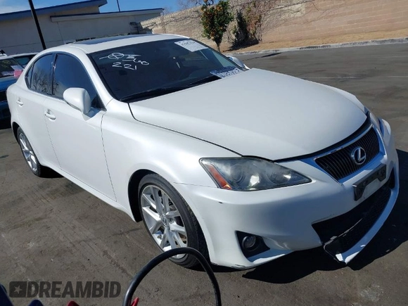2012 Lexus IS 250 with VIN JTHBF5C25C5183046, listed as a IAAI auction lot 41587414 with 50,952 mi miles and . Bid and sale history available at DreamBid. Image 1.