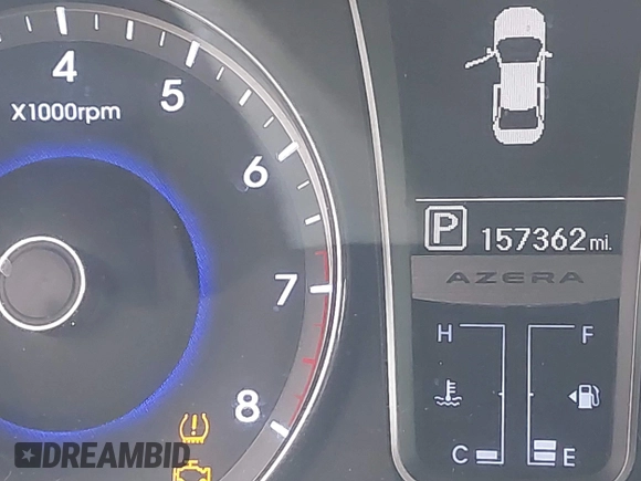 2013 Hyundai Azera with VIN KMHFH4JG5DA260461, listed as a IAAI auction lot 42603483 with 157,362 mi miles and . Bid and sale history available at DreamBid. Image 16.