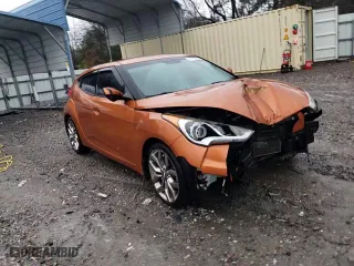 2015 Hyundai Veloster RE:FLEX with VIN KMHTC6AD5FU222524, listed as a Copart auction lot 44728055 with 119,197 mi miles and Salvage Title. Bid and sale history available at carsss.com. Image 10.