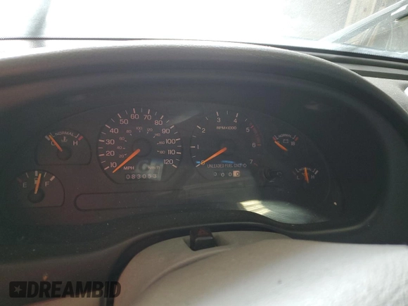 1996 Ford Mustang with VIN 1FALP4048TF150951, listed as a Copart auction lot 59298985 with 83,053 mi miles and Salvage title. Bid and sale history available at DreamBid. Image 9.
