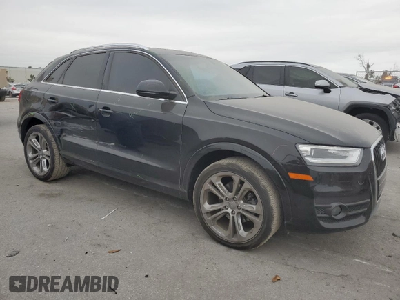 2015 Audi Q3 Prestige with VIN WA1FFCFS2FR001183, listed as a Copart auction lot 83607164 with 80,430 mi miles and Salvage title. Bid and sale history available at DreamBid. Image 4.