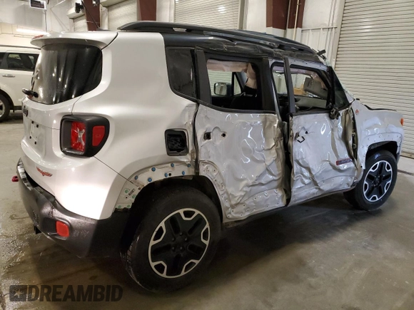 2017 Jeep Renegade Trailhawk with VIN ZACCJBCB2HPF93496, listed as a Copart auction lot 57511145 with 81,163 mi miles and Salvage title. Bid and sale history available at DreamBid. Image 3.