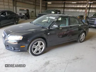 2008 Audi A4 2.0T with VIN WAUDF78E28A066979, listed as a Copart auction lot 59879125 with 128,744 mi miles and Salvage title. Bid and sale history available at DreamBid. Image 1.