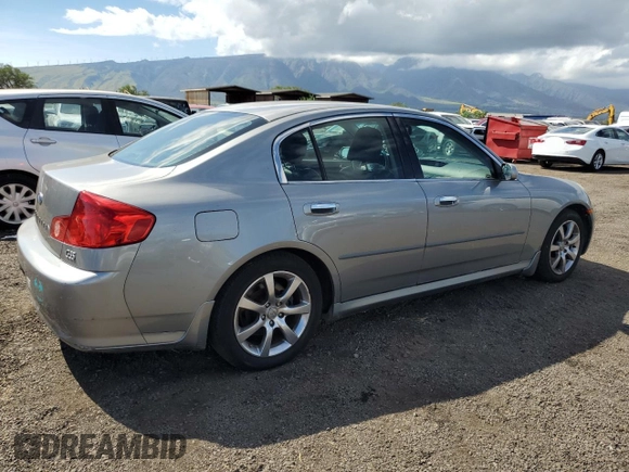 2006 Infiniti G35 with VIN JNKCV51E66M505949, listed as a Copart auction lot 46872725 with 150,243 mi miles and Salvage Title. Bid and sale history available at DreamBid. Image 3.