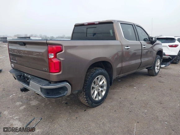 2019 Chevrolet Silverado 1500 LTZ with VIN 3GCUYGEL9KG228891, listed as a IAAI auction lot 41053828 with 61,684 mi miles. Bid and sale history available at carsss.com. Image 4.