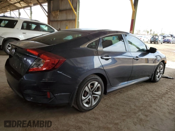2017 Honda Civic Sedan LX with VIN 19XFC2F52HE072255, listed as a Copart auction lot 50661395 with 93,032 mi miles and Salvage Title. Bid and sale history available at carsss.com. Image 3.