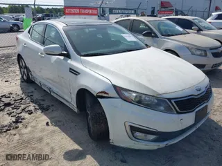 2012 Kia Optima Hybrid with VIN KNAGM4AD9C5033272, listed as a IAAI auction lot 42014808 with 173,740 mi miles. Bid and sale history available at carsss.com. Image 1.