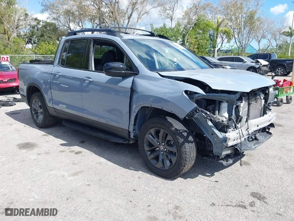 2023 Honda Ridgeline Sport with VIN 5FPYK3F13PB067936, listed as a IAAI auction lot 41535175 with 27,503 mi miles. Bid and sale history available at carsss.com. Image 1.