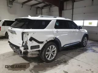 2022 Ford Explorer Platinum with VIN 1FM5K8HW1NNA08296, listed as a Copart auction lot 84750084 with 42,879 mi miles and Salvage Title. Bid and sale history available at carsss.com. Image 3.