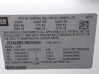 2011 GMC Terrain SLE-1 z VIN 2CTALMEC7B6359950, wystawiony jako IAAI lot #42167861 z przebiegiem 158 685 mil mil oraz . Historia ofert i sprzedaży dostępna na DreamBid. Obrazek 9.