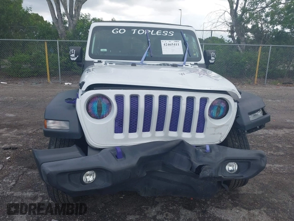 2018 Jeep Wrangler Sport with VIN 1C4GJXAGXJW151460, listed as a IAAI auction lot 42465411 with Not provided miles and . Bid and sale history available at DreamBid. Image 6.