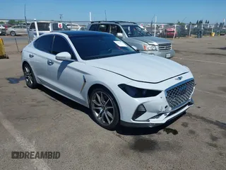 2020 Genesis G70 3.3T z VIN KMTG74LE2LU059669, wystawiony jako IAAI lot #42485636 z przebiegiem 69 918 mil mil oraz . Historia ofert i sprzedaży dostępna na DreamBid. Obrazek 1.