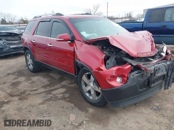 2012 GMC Acadia SLT1 with VIN 1GKKRRED0CJ216707, listed as a IAAI auction lot 41739391 with 49,598 mi miles. Bid and sale history available at carsss.com. Image 1.