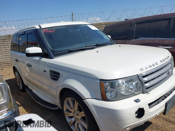 2008 Land Rover Range Rover Sport SC with VIN SALSH23458A182580, listed as a IAAI auction lot 37607070 with 157,019 mi miles and . Bid and sale history available at DreamBid. Image 1.