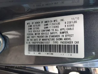 2011 Honda Accord EX-L с VIN 1HGCP3F83BA010057, выставлен на аукционе IAAI как лот 42299285 с пробегом 148 574 миль миль и . История ставок и продаж доступна на DreamBid. Изображение 9.