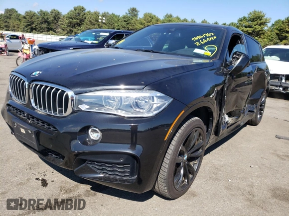 2018 BMW X6 xDrive50i with VIN 5UXKU6C56J0Z66540, listed as a Copart auction lot 56961962 with 54,238 mi miles. Bid and sale history available at carsss.com. Image 2.