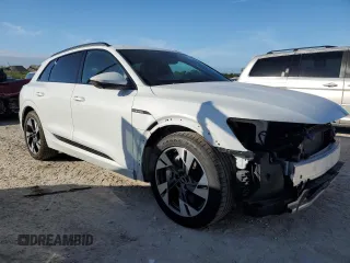 2022 Audi e-tron Premium with VIN WA1AAAGE5NB006164, listed as a Copart auction lot 79692604 with 15,918 mi miles and Salvage Title. Bid and sale history available at carsss.com. Image 4.